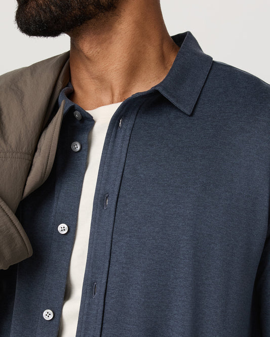 Men's Long Sleeve Ponto Button Down Azure Heather | Vuori discount - US 5698