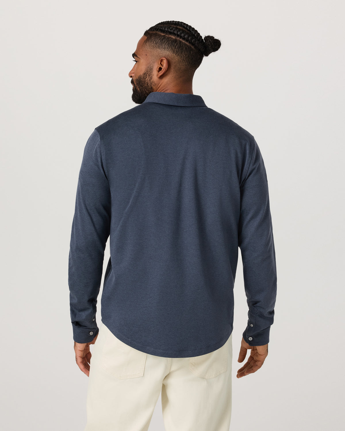 Men's Long Sleeve Ponto Button Down Azure Heather | Vuori discount - US 5698