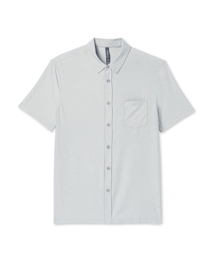 Short Sleeve Strato Button Down Men's Platinum Shirt | Vuori outlet - US 6926