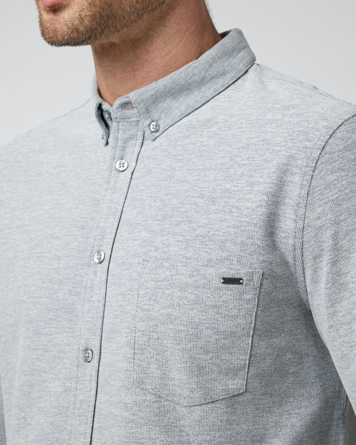 Long Sleeve Ace Button-Down Grey Button Down Shirt | Vuori sale - US 9514