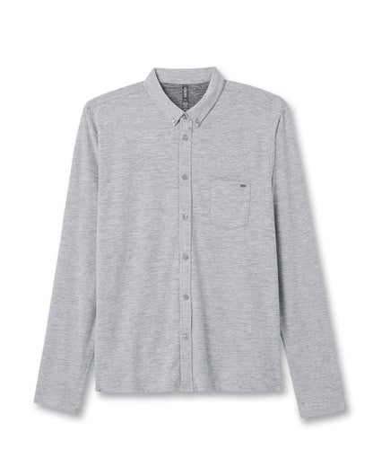 Long Sleeve Ace Button-Down Grey Button Down Shirt | Vuori sale - US 9514