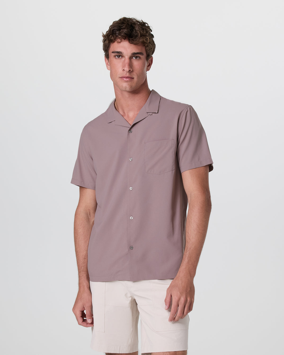 Seaport Button Down Men's Dark Umber Short Sleeve | Vuori onsale - US 5720