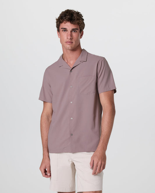 Seaport Button Down Men's Dark Umber Short Sleeve | Vuori onsale - US 5720