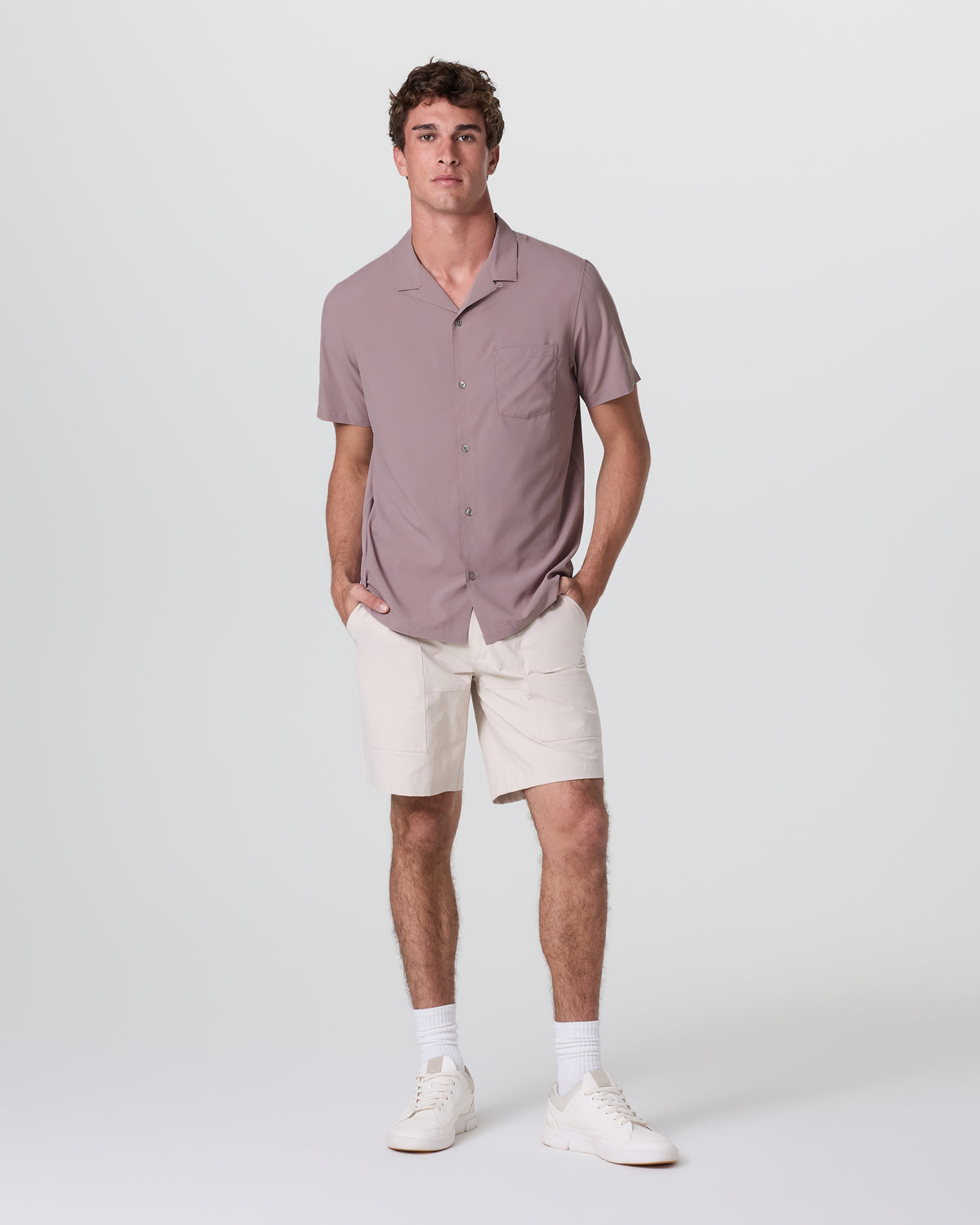 Seaport Button Down Men's Dark Umber Short Sleeve | Vuori onsale - US 5720