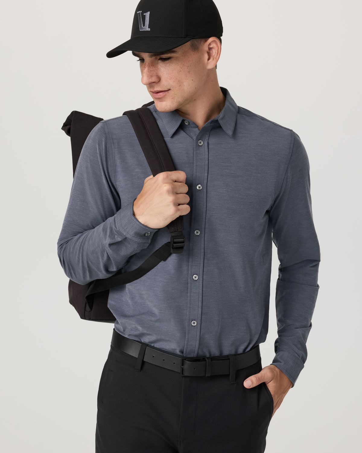 Long Sleeve Bridge Button Down Men's Moonlight Shirt | Vuori for sale - US 1197