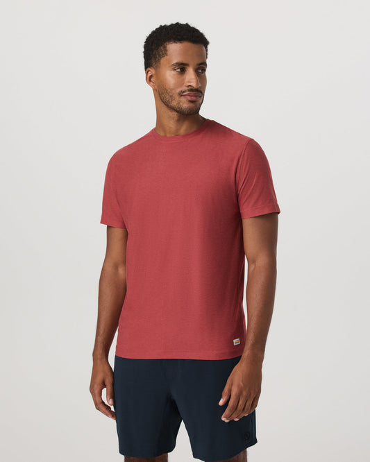 Strato Tech Tee Men's Fire Heather Performance Shirt | Vuori sale - US 5544