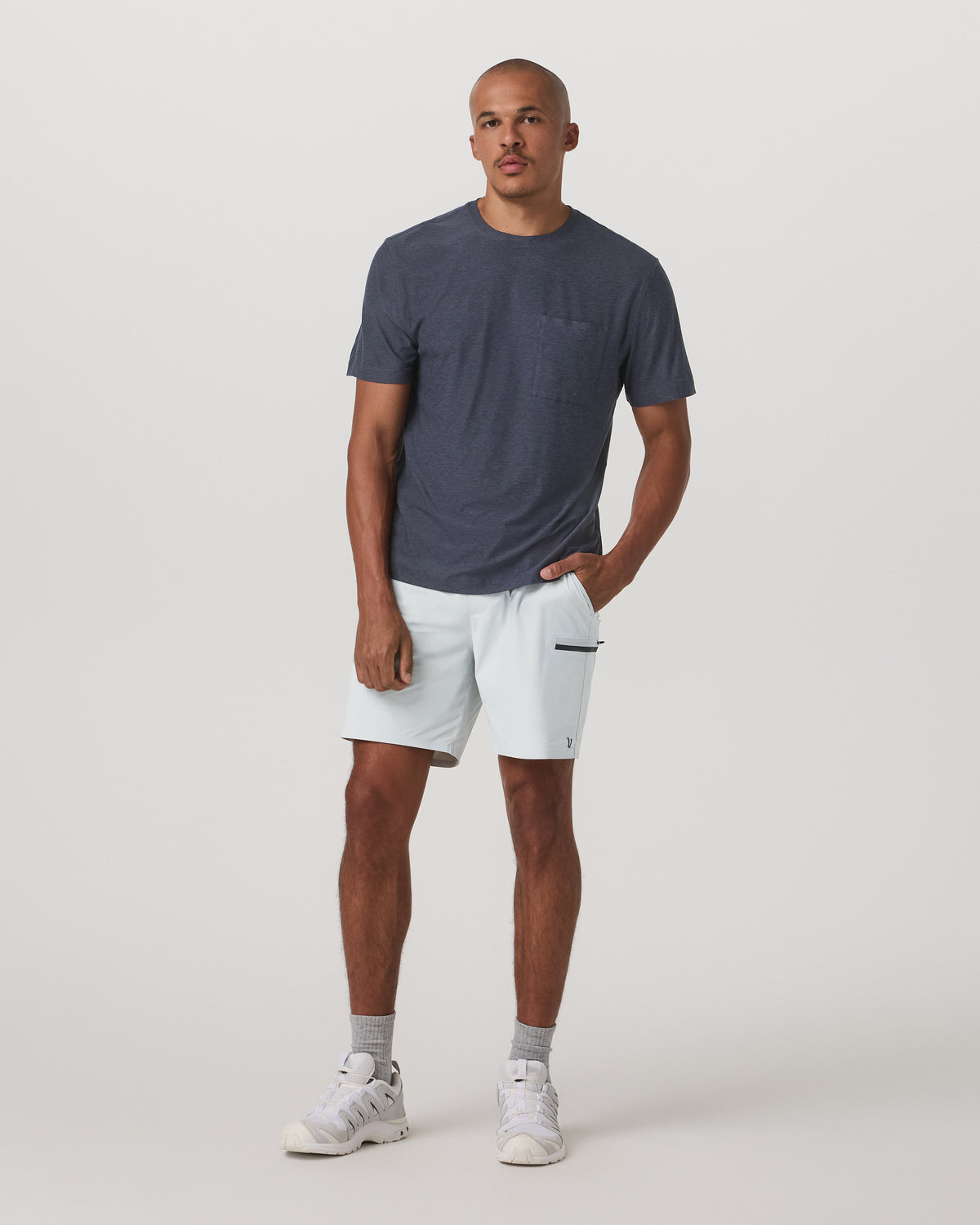 Short Sleeve Strato Pocket Tee-Relaxed Fit Dark Azure Heather | Vuori onsale - US 4036