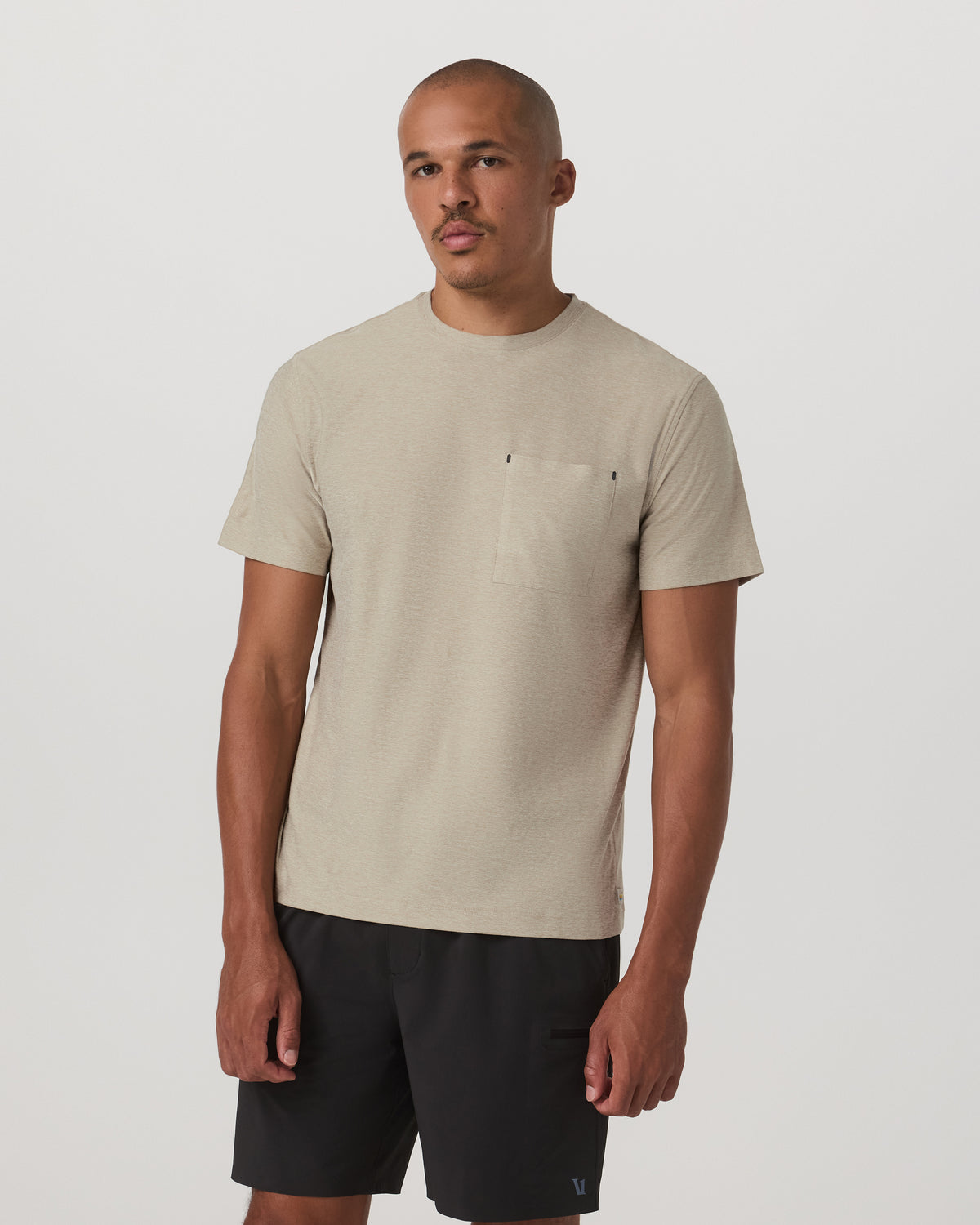 Short Sleeve Strato Pocket Tee-Relaxed Fit Truffle Heather | Vuori for sale - US 8087
