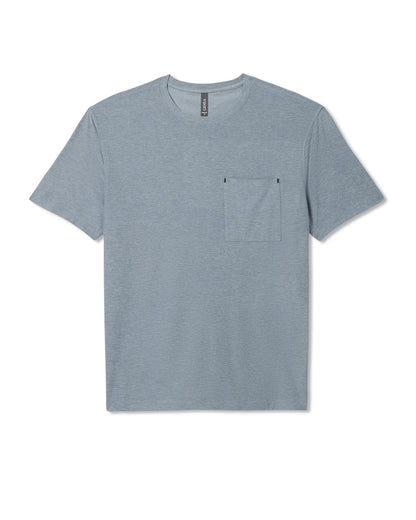 Short Sleeve Strato Pocket Tee-Relaxed Fit Dusty Blue Heather | Vuori online - US 9952