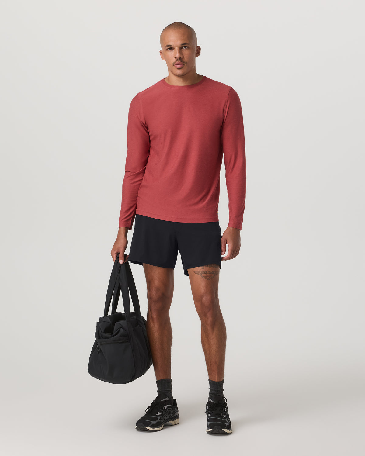 Long Sleeve Strato Tech Tee Fire Heather Workout Shirt | Vuori discount - US 8092