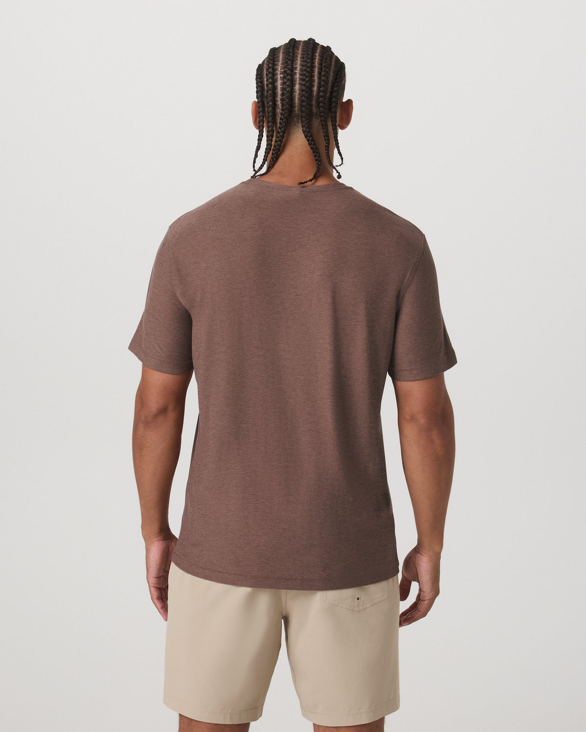 Strato Tech Tee Men's Sable Heather Performance T-Shirt | Vuori sale - US 3661