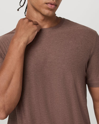 Strato Tech Tee Men's Sable Heather Performance T-Shirt | Vuori sale - US 3661