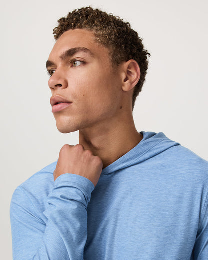 Strato Tech Hoodie Men's Isle Blue Heather Hoodie | Vuori for sale - US 9498