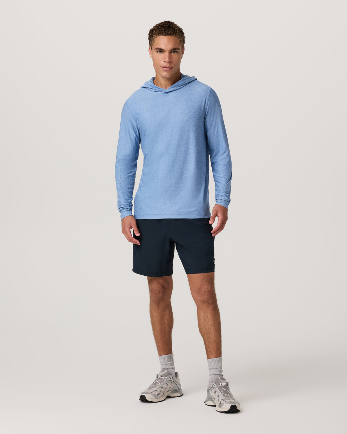 Strato Tech Hoodie Men's Isle Blue Heather Hoodie | Vuori for sale - US 9498