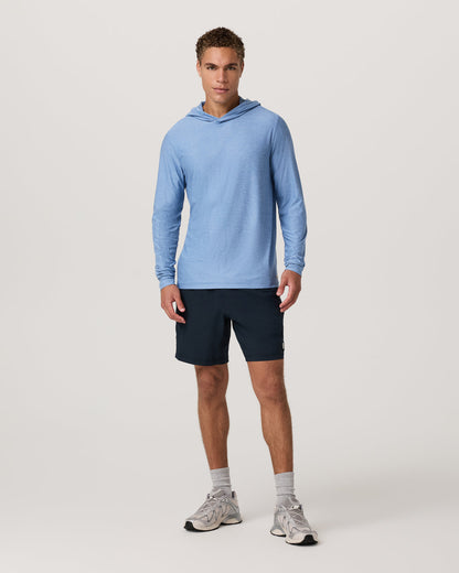 Strato Tech Hoodie Men's Isle Blue Heather Hoodie | Vuori for sale - US 9498