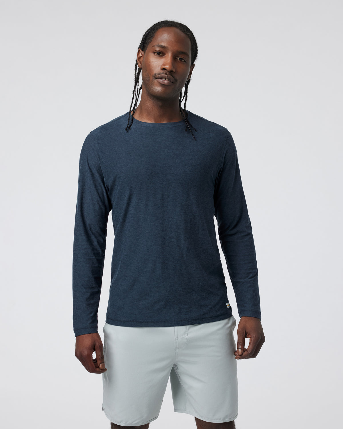 Long-Sleeve Strato Tech Tee Navy Long Sleeve Top | Vuori discount - US 9393