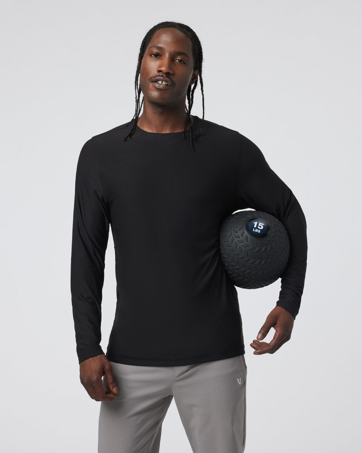 Long Sleeve Strato Tech Tee Men's Black Shirt | Vuori shop - US 6517