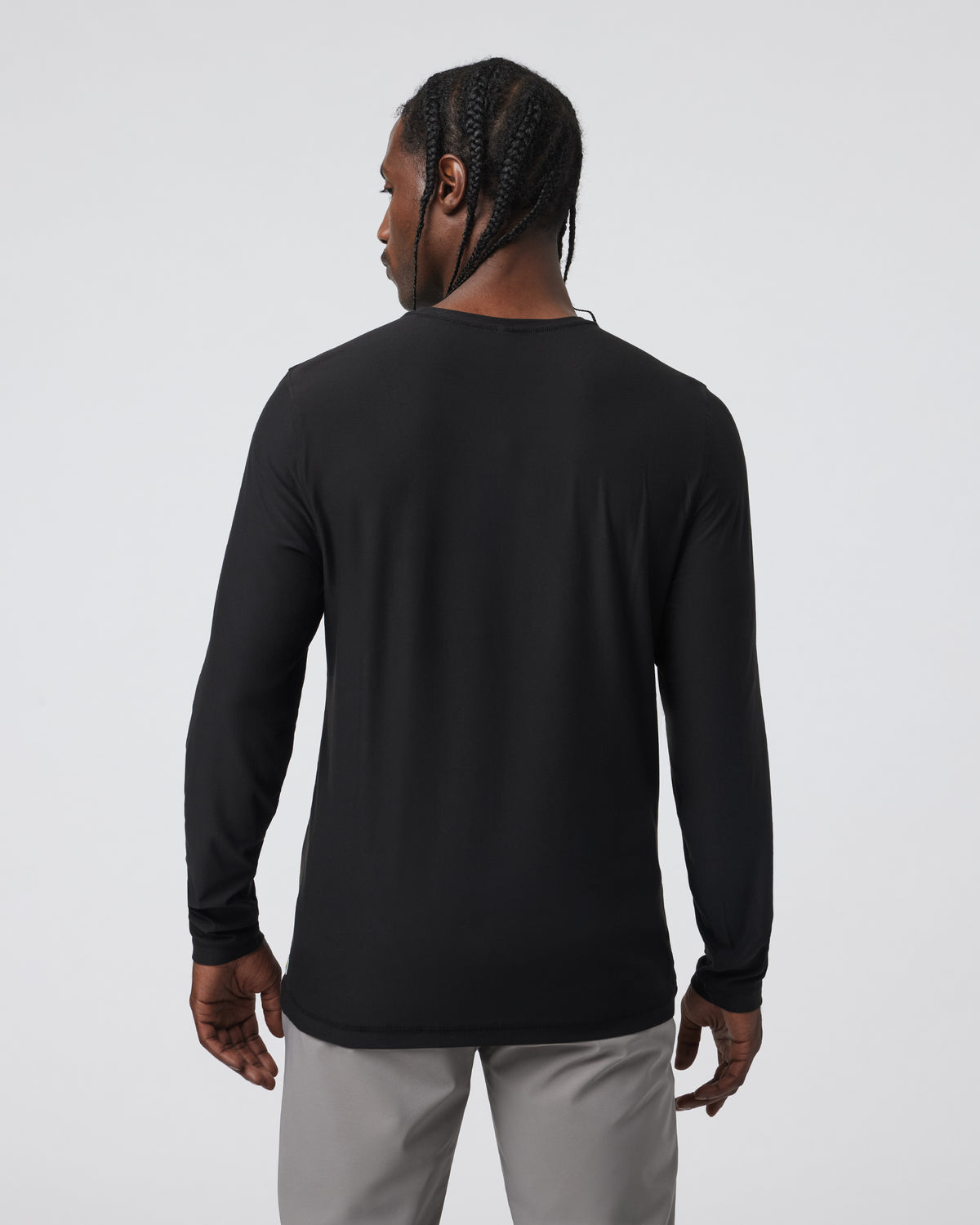 Long Sleeve Strato Tech Tee Men's Black Shirt | Vuori shop - US 6517