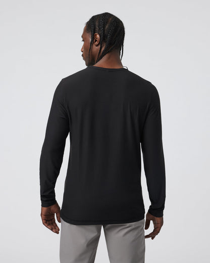 Long Sleeve Strato Tech Tee Men's Black Shirt | Vuori shop - US 6517