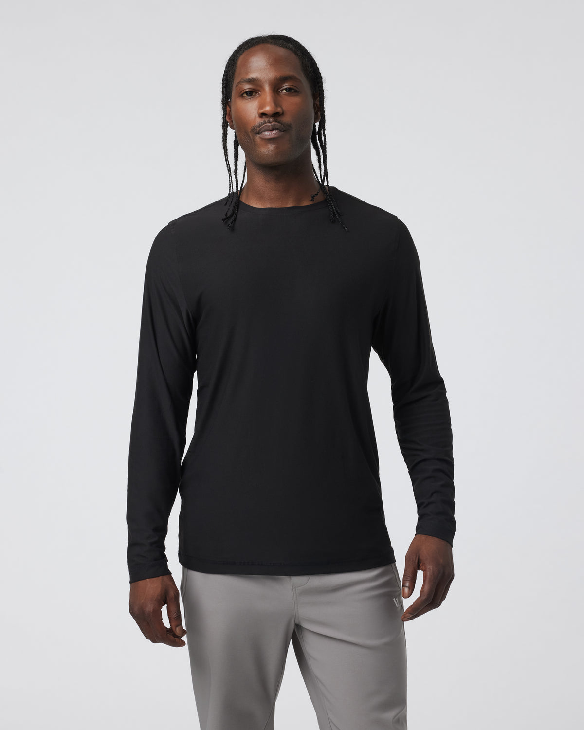 Long Sleeve Strato Tech Tee Men's Black Shirt | Vuori shop - US 6517