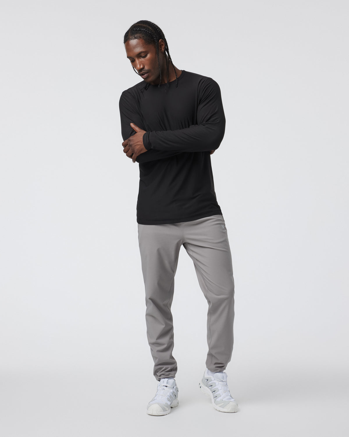 Long Sleeve Strato Tech Tee Men's Black Shirt | Vuori shop - US 6517