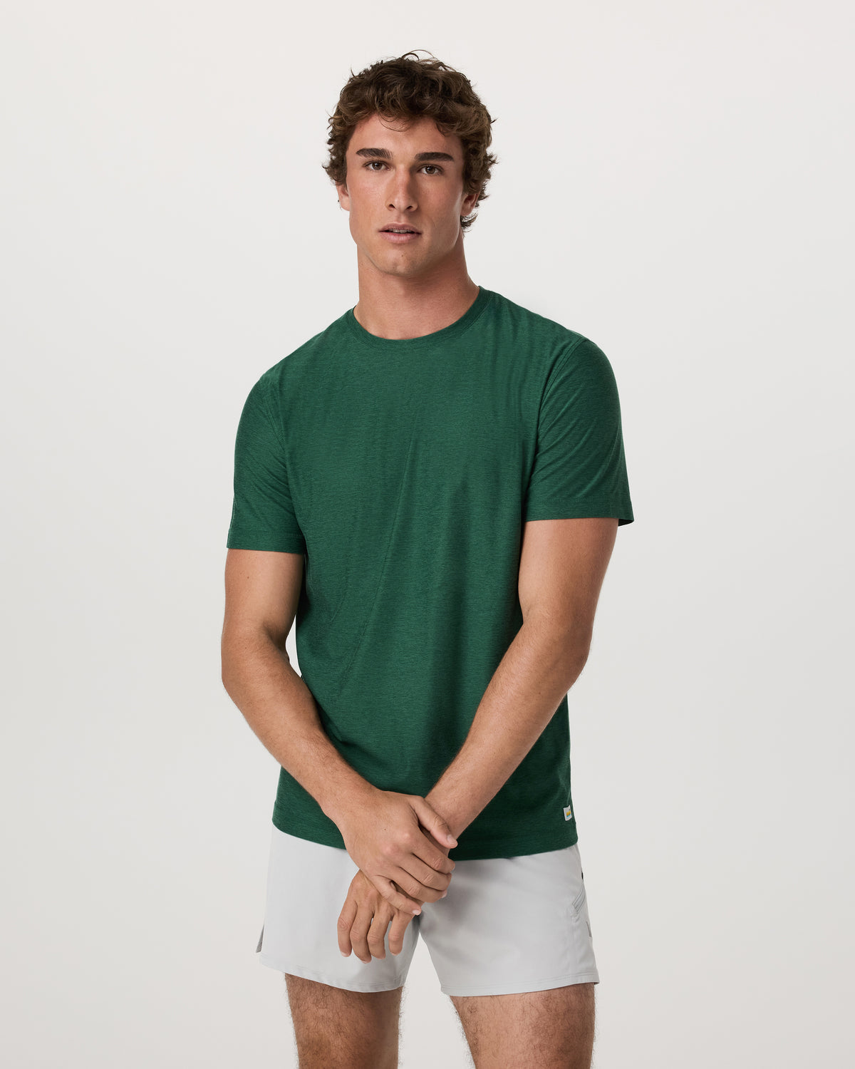 Strato Tech Tee Men's Viridian Heather Performance Shirt | Vuori sale - US 1026