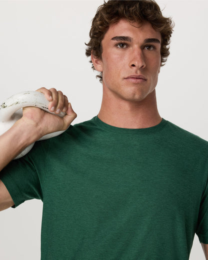 Strato Tech Tee Men's Viridian Heather Performance Shirt | Vuori sale - US 1026