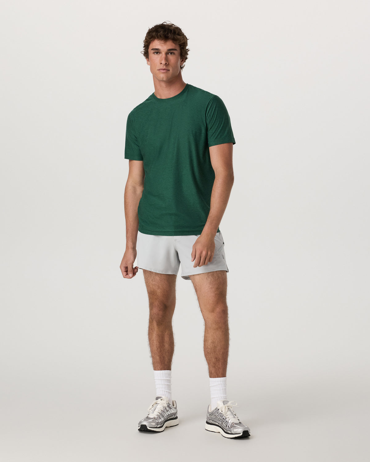 Strato Tech Tee Men's Viridian Heather Performance Shirt | Vuori sale - US 1026