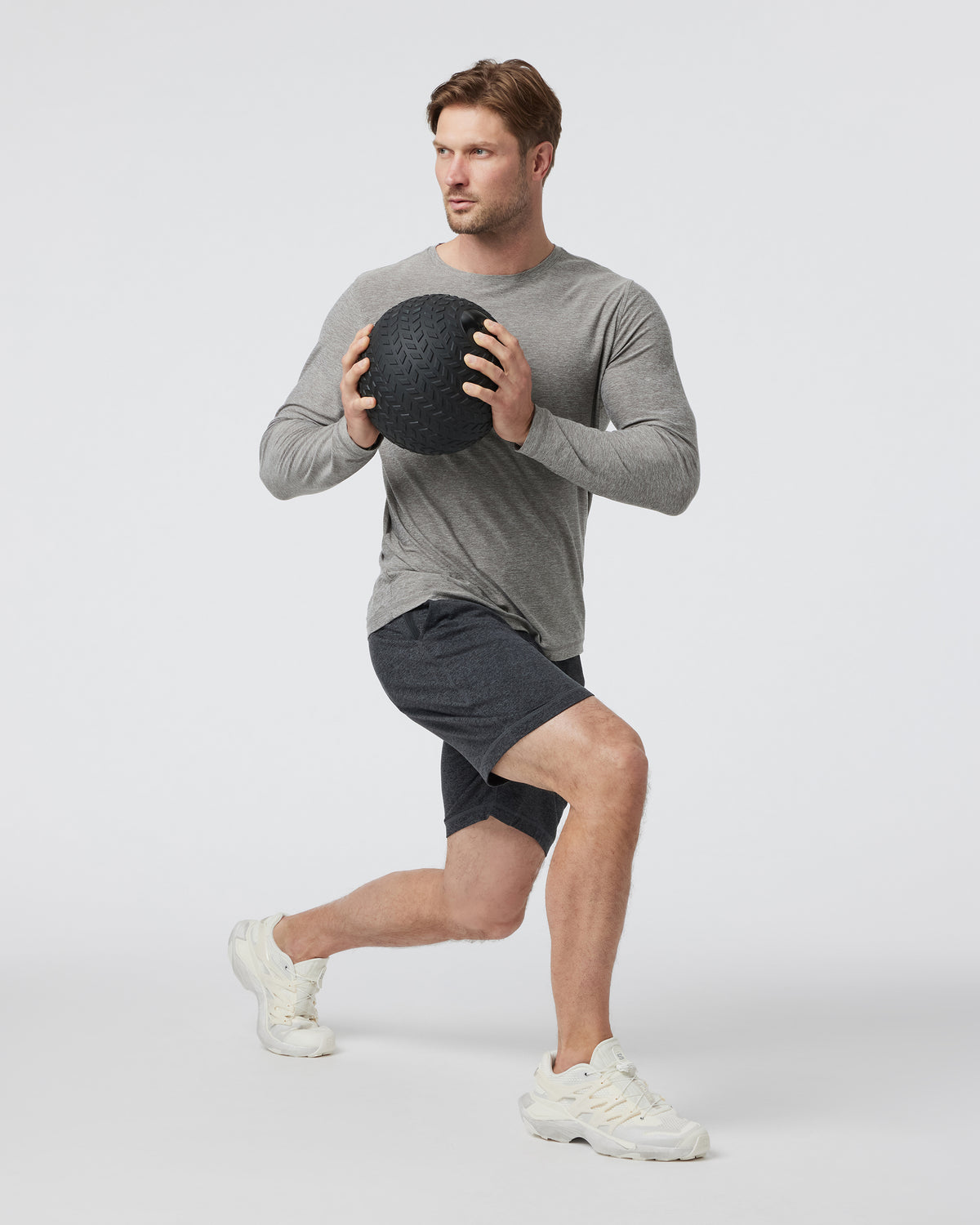 Long-Sleeve Strato Tech Tee Heather Grey Shirt | Vuori onsale - US 9765