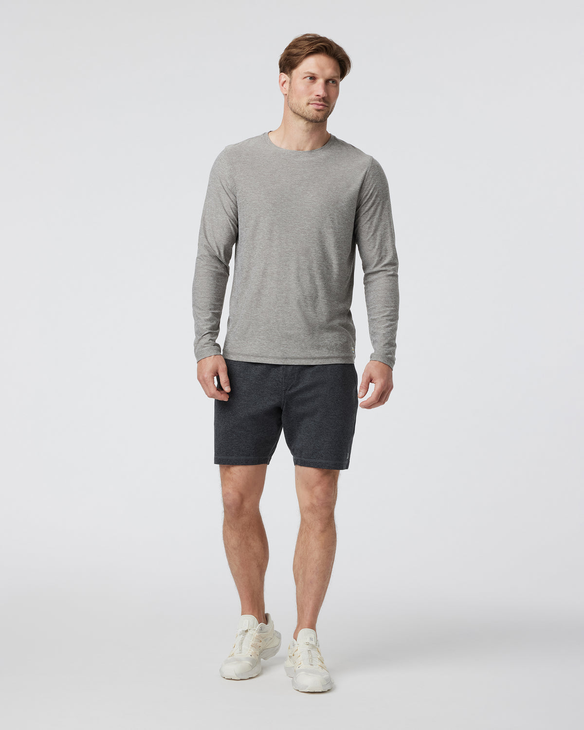 Long-Sleeve Strato Tech Tee Heather Grey Shirt | Vuori onsale - US 9765