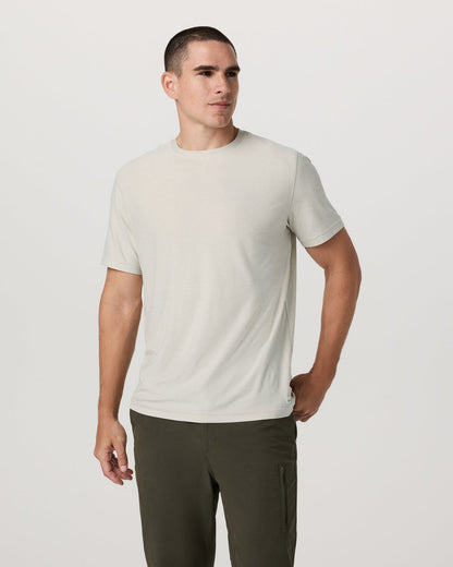 Strato Tech Tee Men's Mushroom Heather T-Shirt | Vuori for sale - US 8018