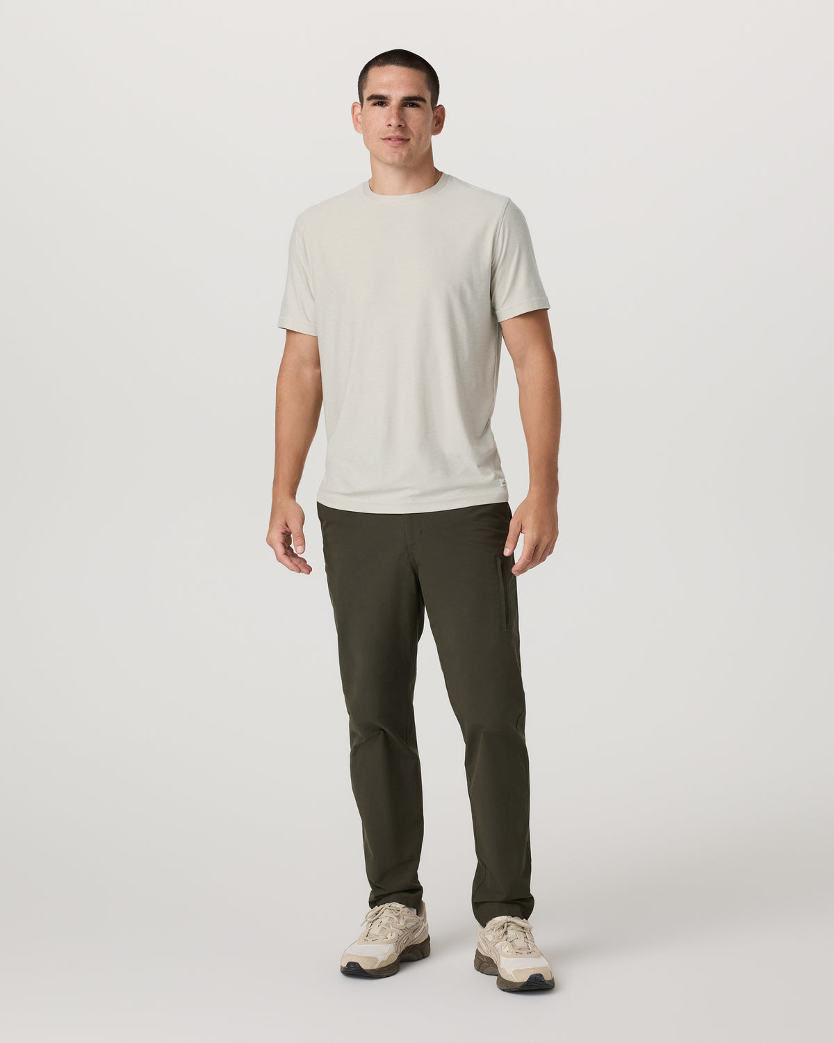Strato Tech Tee Men's Mushroom Heather T-Shirt | Vuori for sale - US 8018