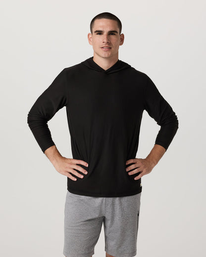 Strato Tech Hoodie Men's Black Long Sleeve Hoodie | Vuori shop - US 2515