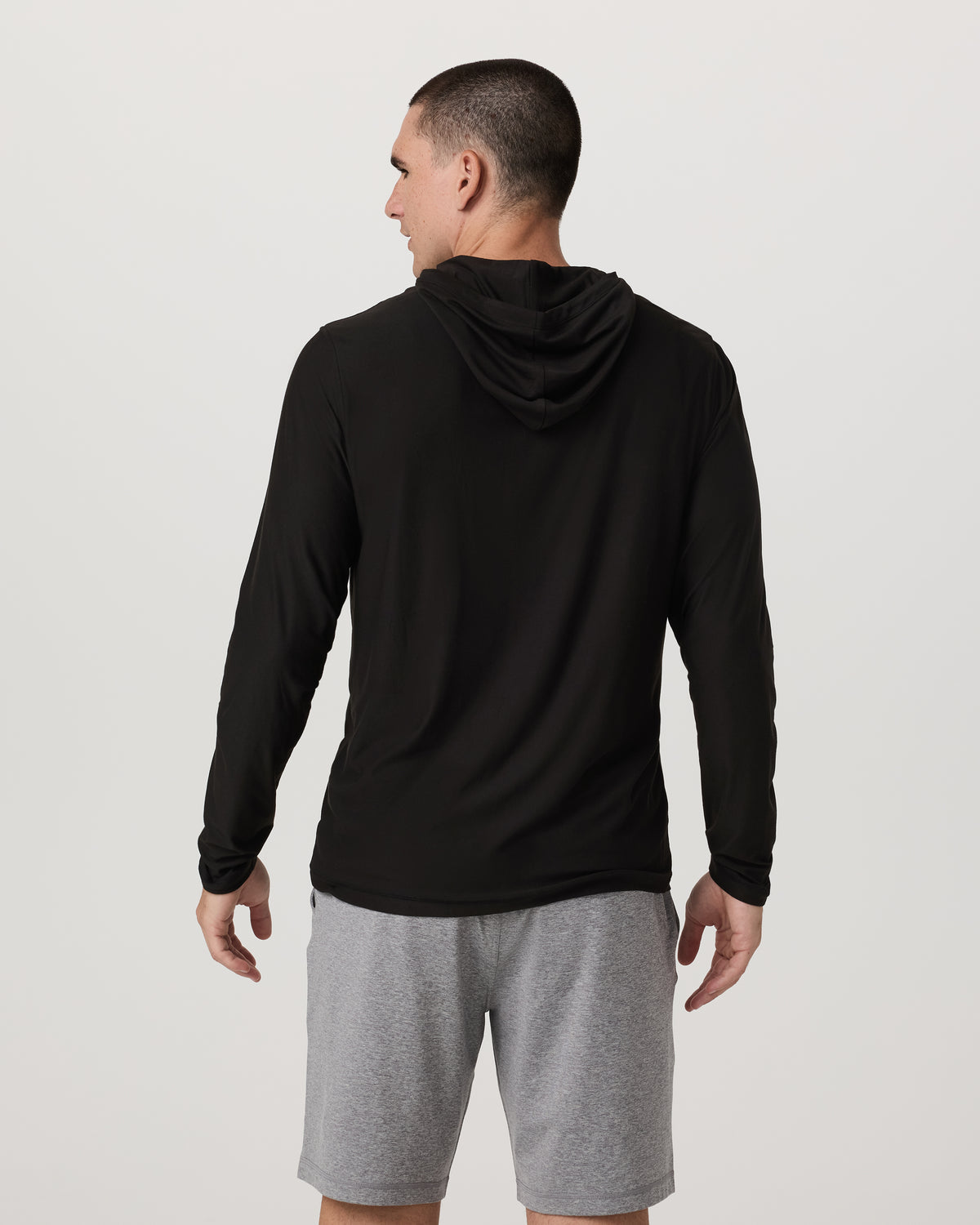 Strato Tech Hoodie Men's Black Long Sleeve Hoodie | Vuori shop - US 2515