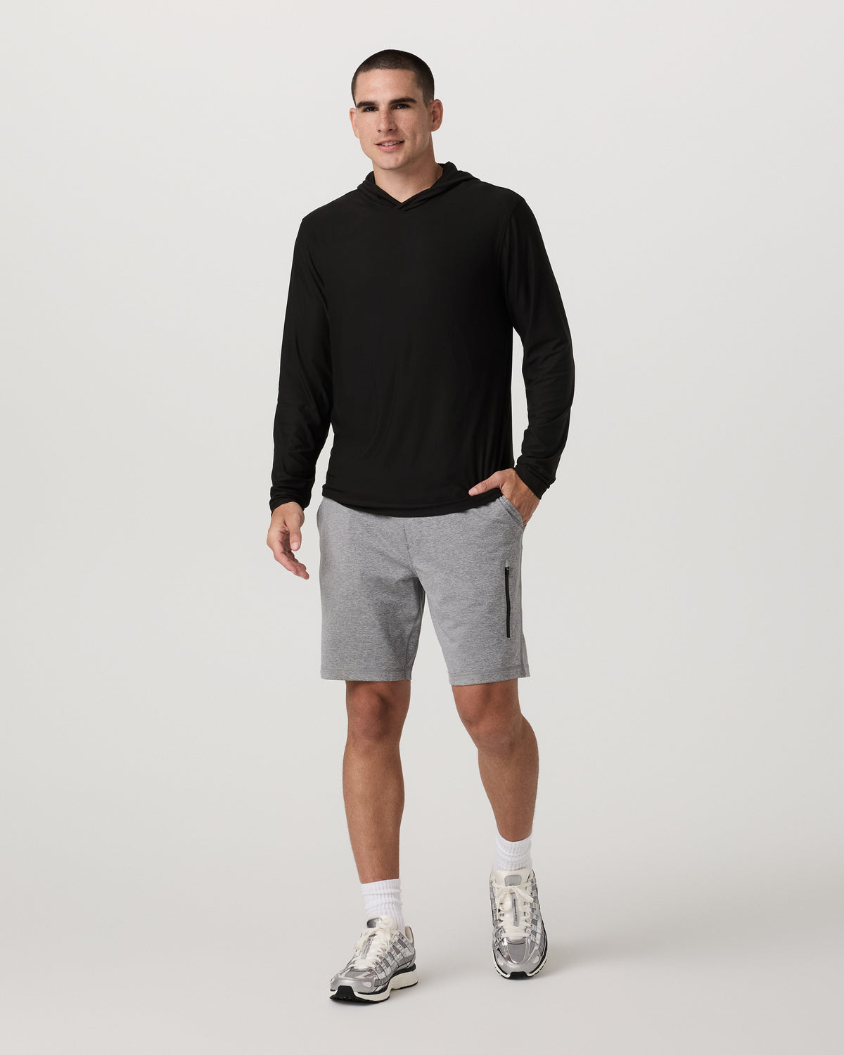 Strato Tech Hoodie Men's Black Long Sleeve Hoodie | Vuori shop - US 2515