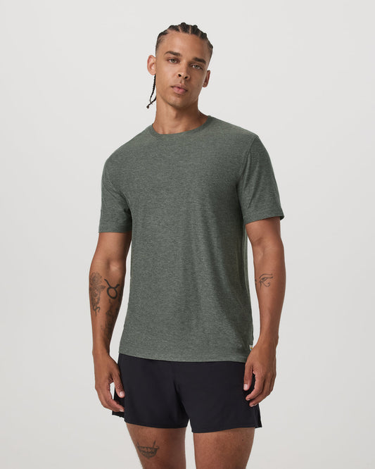 Strato Tech Tee Men's River Rock Heather T-Shirt | Vuori sale - US 5165