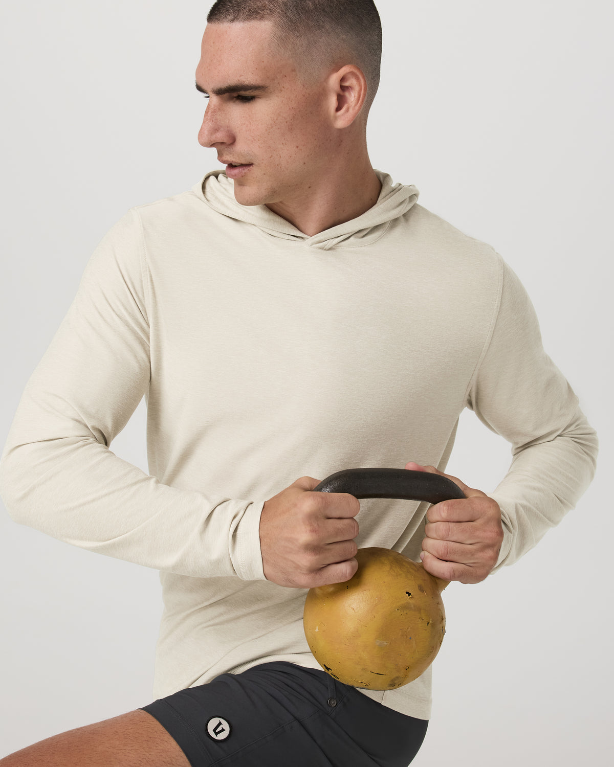 Strato Tech Hoodie Men's Mushroom Heather Hoodie | Vuori onsale - US 7928