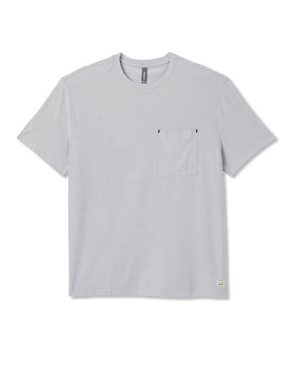 Short Sleeve Strato Pocket Tee - Relaxed Fit Platinum Heather | Vuori for sale - US 9505