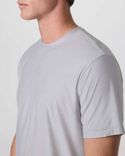 Strato Tech Tee Platinum White Tech Workout Shirt | Vuori online - US 5260