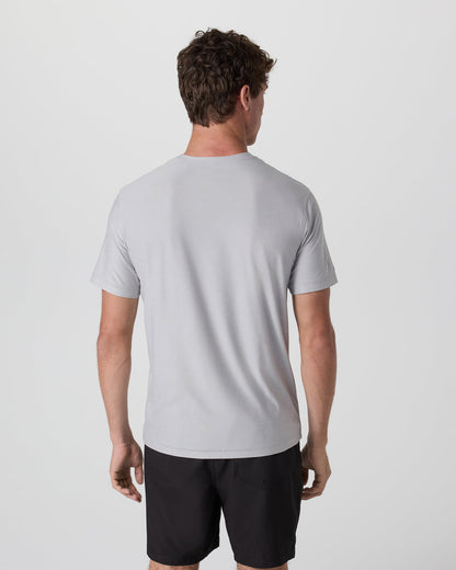 Strato Tech Tee Platinum White Tech Workout Shirt | Vuori online - US 5260