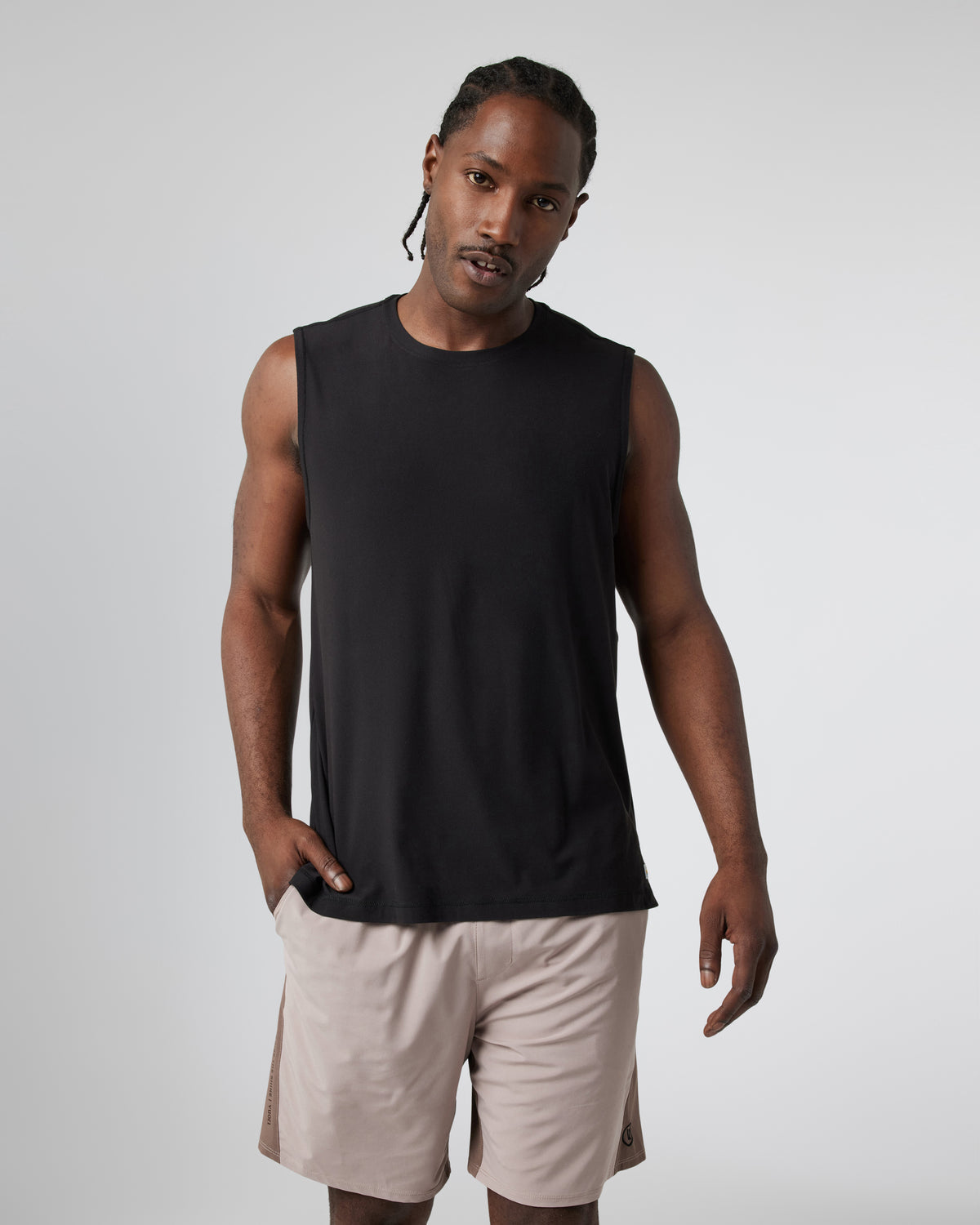 Strato Muscle Tee Men's Black Muscle Shirt | Vuori discount - US 9126