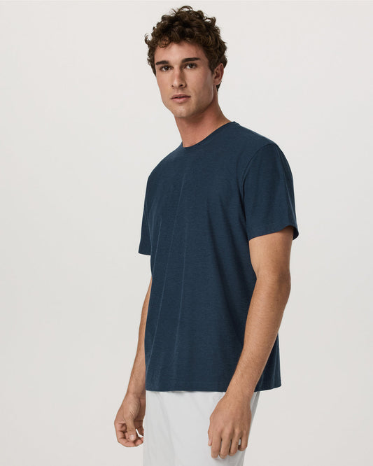 Men's Short Sleeve Strato Tee - Relaxed Fit Navy Heather | Vuori outlet - US 4333