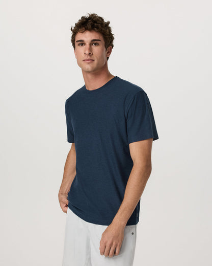 Men's Short Sleeve Strato Tee - Relaxed Fit Navy Heather | Vuori outlet - US 4333