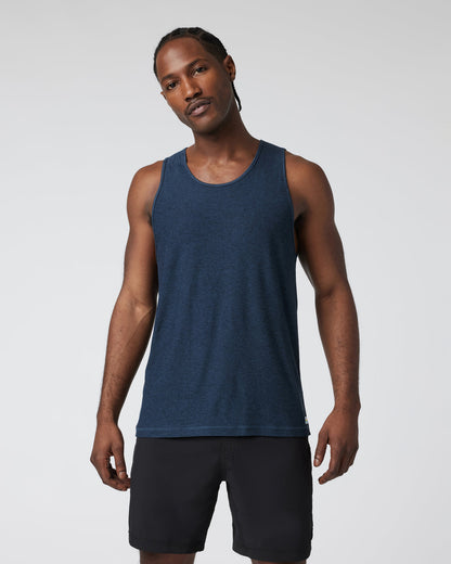 Strato Tech Tank Men's Navy Heather Tank Top | Vuori sale - US 9542