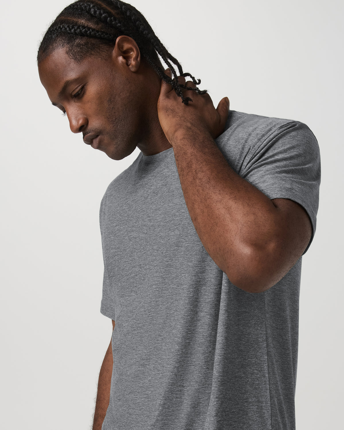 Short Sleeve Strato Tech Tee - Relaxed Fit Heather Grey | Vuori for sale - US 9926