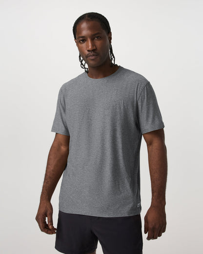 Short Sleeve Strato Tech Tee - Relaxed Fit Heather Grey | Vuori for sale - US 9926