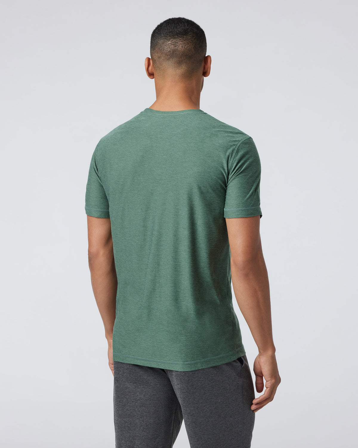 Strato Tech Tee Men's Sea Pine Heather Workout Shirt | Vuori online - US 8194