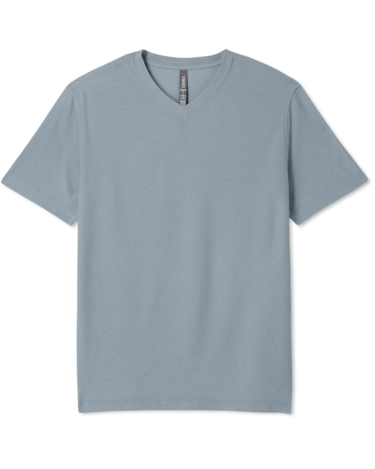 Strato Tech V-Neck Tee Men's Dusty Blue Heather Shirt | Vuori outlet - US 6237