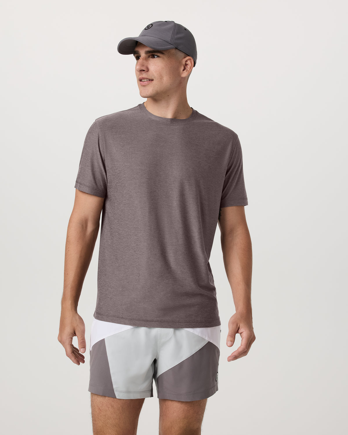 Strato Tech Tee Men's Huckleberry Heather T-Shirt | Vuori shop - US 1785
