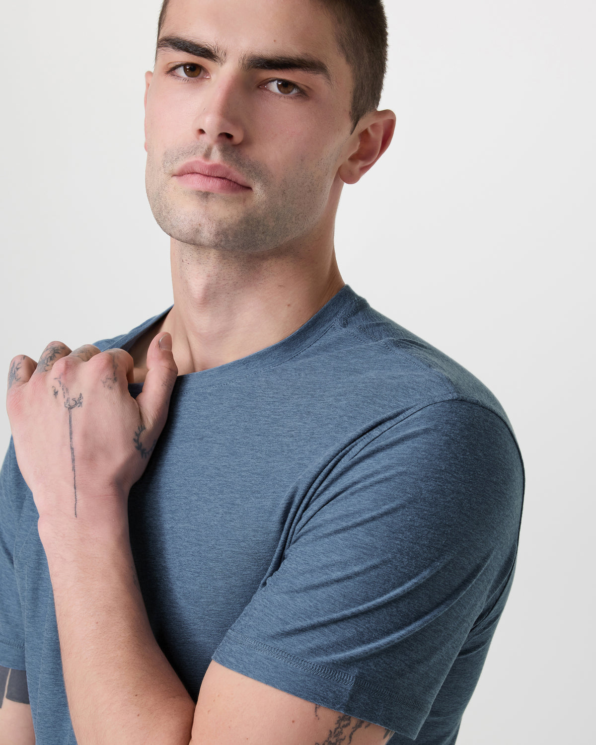 Strato Tech Tee Men's Pool Blue Workout Shirt | Vuori sale - US 9330